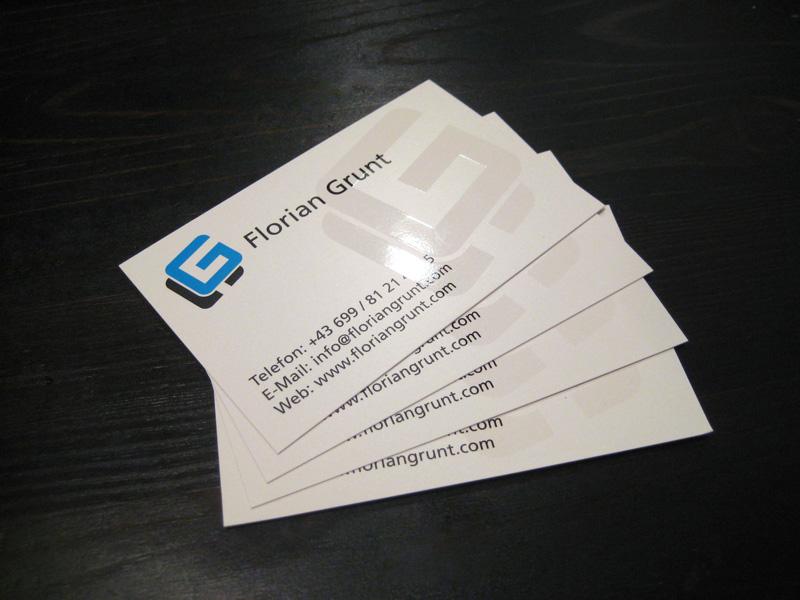 Front side of the business card